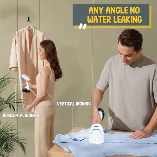 Rolipo Handheld Steamer for Clothes 1200W, Clothes Steamer with Large 360ml Water Tank, Fast Wrinkle Remover Portable Garment Steamer, Ideal for Home, Office, Travel, White 5