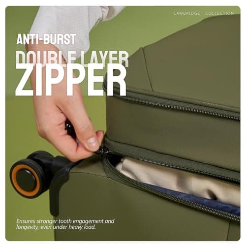 Verage Cambridge Lightweight Carry On Luggage,Softside Expandable Suitcase with Spinner Wheel (20-Inch, Green) 7