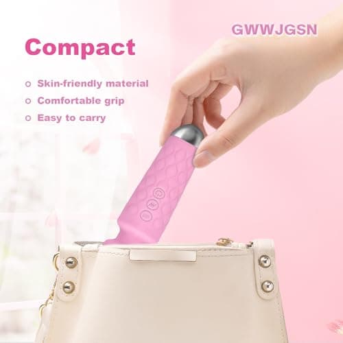 GWWJGSN Portable Wireless Massager - 8 Speeds, 20 Modes, 3-Second Press to Power On, for Neck, Back, Arms, Legs Muscle Relaxation (Rose Pink) 6