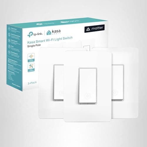 Kasa Matter Smart Light Switch: Voice Control w/Siri, Alexa & Google Assistant | UL Certified | Timer & Schedule | Easy Guided Install | Neutral Wire Required | Single Pole | 2.4GHz Wi-Fi | KS205 12