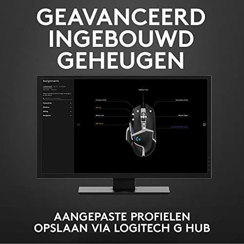 Logitech G502 Hero Special Edition High-Performance Wired Gaming Mouse, 25K Hero Sensor, 25600 DPI, RGB, Adjustable Weight, 11 Programmable Buttons, PC/Mac - Black and White 7