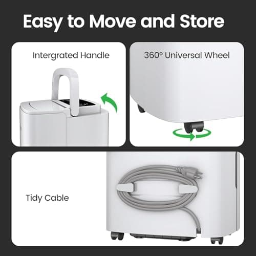 Waykar 120 Pints 2025 Energy Star Home Dehumidifier for Spaces up to 6,000 Sq. Ft, Ideal for Basement, Bathroom and Large Room with Drain Hose, Portable, Auto Defrost and Self-Drying 6