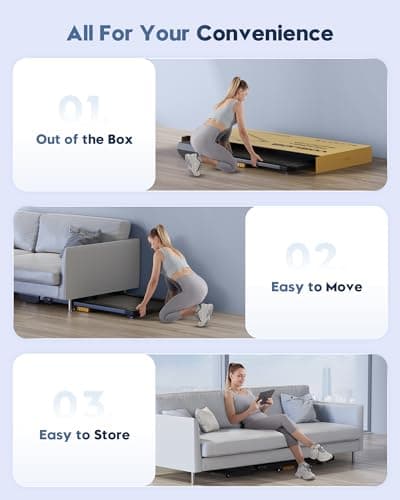 YOSUDA Walking Pad Treadmills -Under Desk Treadmills for Home/Office 265LBS Weight Capacity & Bluetooth Speaker 7