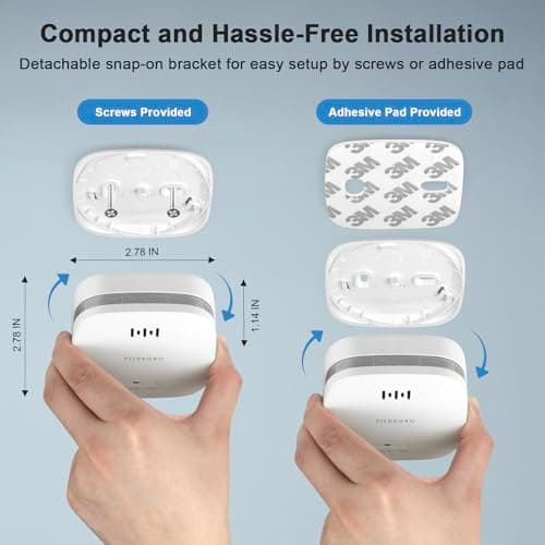 Pildegro Smoke Detector 10 Year Battery, Upgraded Small Fire Alarm Smoke Detector with Heat Monitor for Dual Protection, LED Indicator Loud Alarm with Test/Mute Button and Replaceable CR123A Battery 5