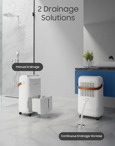 Dehumidifier for Basement,Home,Bathroom,Bedroom 45 pint/Day 4500 Sq ft Dehumidifiers with Drain Hose,Most Efficient Energy Star 2025,Intelligent Humidity Control,3 Modes,24H Timer (45 Pint) 5
