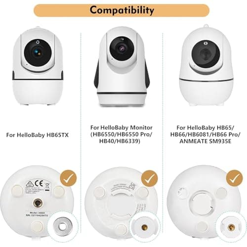 Baby Monitor Mount for HelloBaby HB65/HB40/HB6550/HB66/HB6339/HB6081/HB6550 Pro, ANMEATE SM935E, Adjustable Baby Monitor Wall Mount with Perfect View Angle and Easy Installation 2