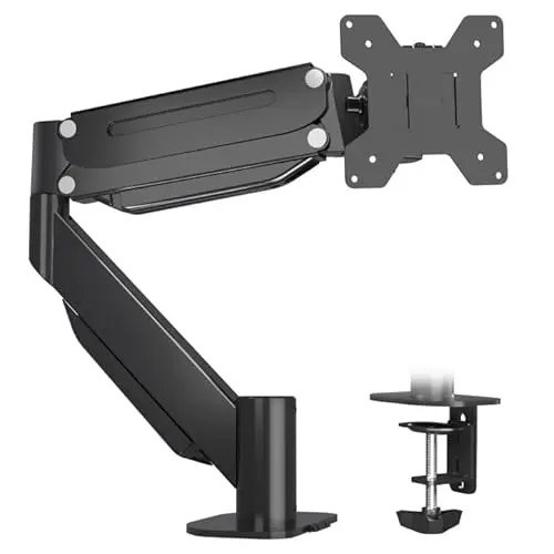 Suptek Ultrawide Monitor Arm Mount for 17 to 49 Inch Heavy Duty Curved Screen,Holds 46.2 lbs,Adjustable Gas Spring Monitor Arm Desk Mount Stand,75/100mm Vesa Mount,Black