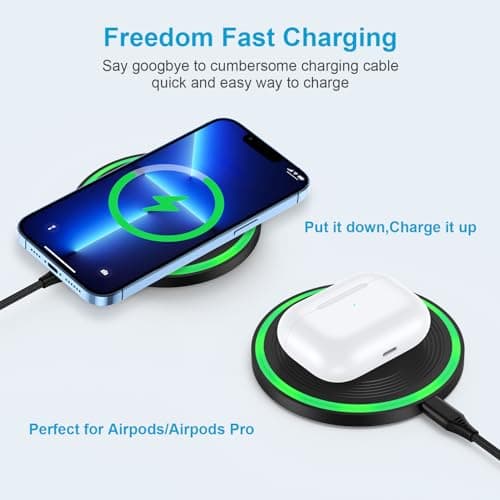 Pixel 10 Pro XL Wireless Charger Android Fast Charging Mat for Google Pixel 10 Pro/10 Pro Fold/9a/9/8 Pro, 15W Wireless Phone Charger Pad with QC Adapter for Samsung Galaxy S25 Ultra iPhone 17 Pro Max 5