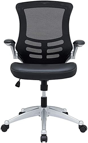 Modway Attainment Mesh Back and Vinyl Seat Modern Office Chair in Black 8