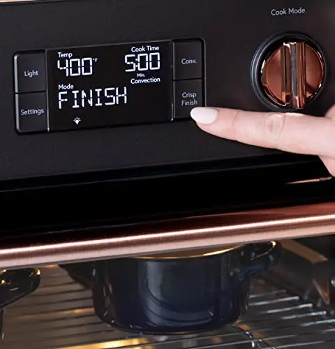 Café Couture Oven with 14 essential cooking modes, including Air Fry, CrispFinish, Bake, Broil, Roast, Toast, Pizza, WiFi & Smart Connected, Voice Control, Countertop Small Appliances, Matte Black 6