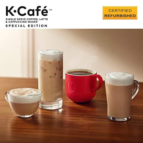 Keurig K-Cafe Special Edition Coffee Maker, Single Serve K-Cup Pod Coffee, Latte and Cappuccino Maker, Comes with Dishwasher Safe Milk Frother, Coffee Shot Capability, Nickel (Renewed) 11