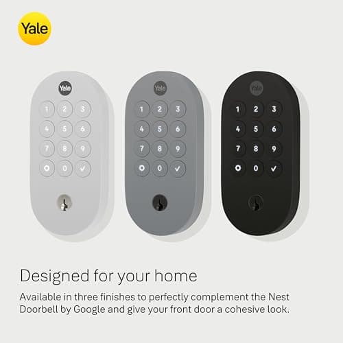 Yale Matte Black Keyed Deadbolt Smart Lock with Google Matter, YRD510-MT1-BLK 6