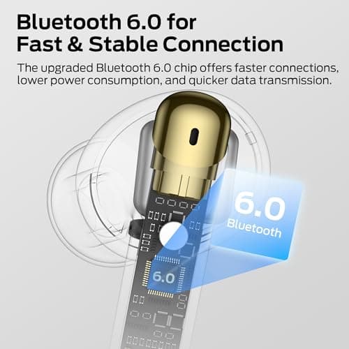 Monster N-Lite 211 Wireless Earbuds, Bluetooth 6.0 Headphones, Powerful Bass, Built-in Noise-Cancelling Mic for Clear Calls, LED Display, 36H, IPX5 Waterproof Design 7