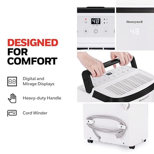 Honeywell 1000 Sq. Ft. Energy Star Smart Dehumidifier for Home Basements & Large Rooms, with WiFi, Alexa Voice Control and Anti-Spill Design - TP30AWKNR 7