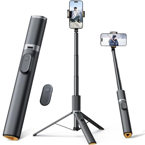 Tripod for iPhone, Weilisi 64in Aluminum Phone Tripod & Selfie Stick Tripod with Remote, Upgraded Phone Tripod Stand All-in-1 & Travel Tripod, Durable Cell Phone Tripod Compatible with All Cellphones