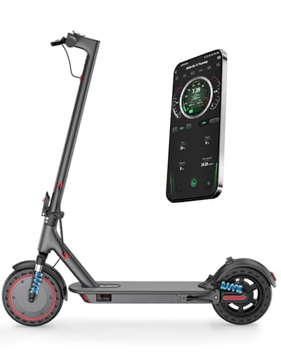 Qlaway 500W Motor Adult Electric Scooter - 22 Mph Maximum Speed & 22 Miles Range, 10" Solid Tires, Aluminum Alloy Folding Kick Scooter with Dual Suspension