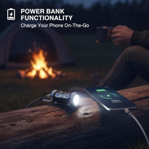 Portable Rechargeable Bright Keychain Flashlight Phone Charger, Mini Keychain Flashlight, 7 Lighting Modes, 1200 Lumens EDC Waterproof Keychains Flashlight (4pc) 6