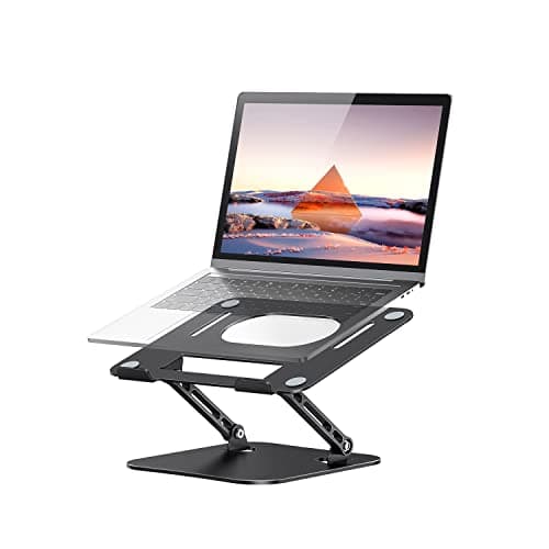 JOIOT Laptop Stand, Adjustable Laptop Stand for Desk, Aluminum Computer Stand Portable Laptop Riser, Foldable Laptop Holder for Mac HP ASUS Acer Surface ThinkPad Dell Lenovo