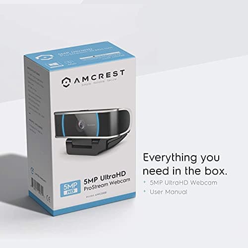 Amcrest 5-Megapixel Webcam with Microphone, Web Cam USB Camera, Computer HD Streaming Webcam for PC Desktop & Laptop w/Mic, Wide Angle Lens & Large Sensor for Superior Low Light (AWC5100) 7