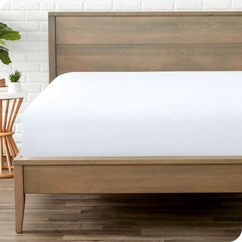 Bare Home Fitted Bottom Sheet Twin XL Size - Premium 1800 Microfiber - Ultra-Soft Hotel Luxury - Deep Pocket - Durable and Long Lasting - Fitted Sheet (Twin XL, White)