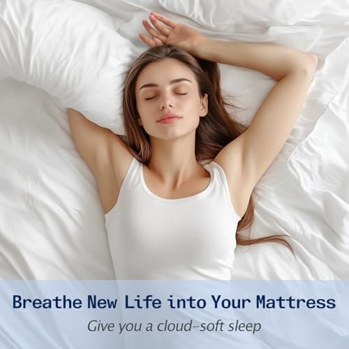 SOPAT Queen Size Mattress Topper – Extra Thick Pillow Top, Soft Down Alternative Fill, Deep Pocket Mattress Pad for Queen Bed (60x80 in, White) 7