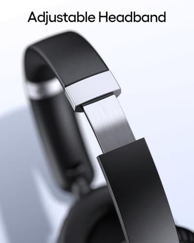 TAGRY Active Noise Cancelling Headphones 100H Playtime Wireless Over Ear Bluetooth Headphones with Deep Bass Fast Charging Light Weight Comfort Earcups Headsets for Travel Home Office Phone PC Black 6