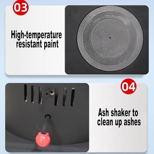 Indoor Wood-Burning Heating Stove, Thickened Cast Iron Rural Heating Stove,View Window,Wood Burning Stove With Chimney Camp Stove 5