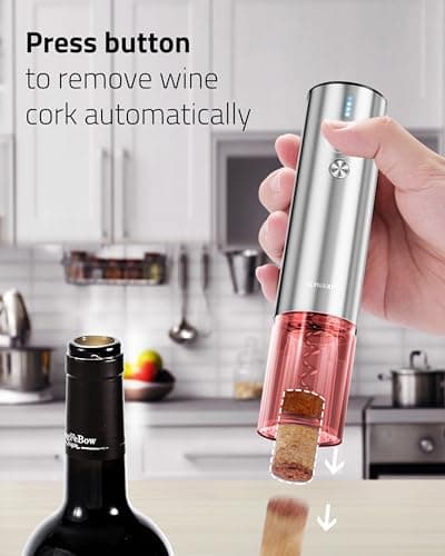 Electric Wine Opener Set - Premium Wine Gifts with Wine Opener, Foil Cutter, Wine Aerator, Vacuum Stopper, and Elegant Gift Box - Ideal Christmas Gift for Unforgettable Moments 5