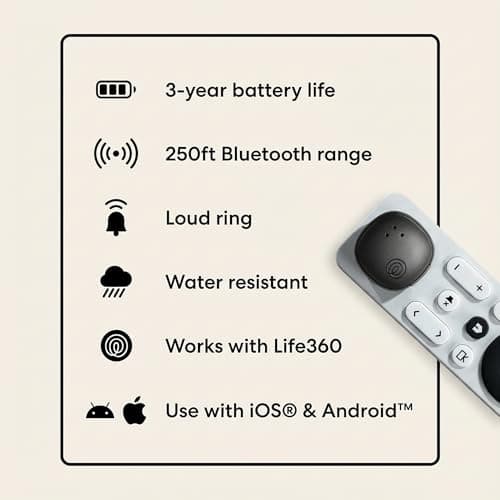 Life360 Tile Sticker - Small Bluetooth Tracker, Remote Finder and Item Locator for Bikes, Glasses and More. Both iOS and Android Compatible. Phone Finder. 2-Pack (Black) 8