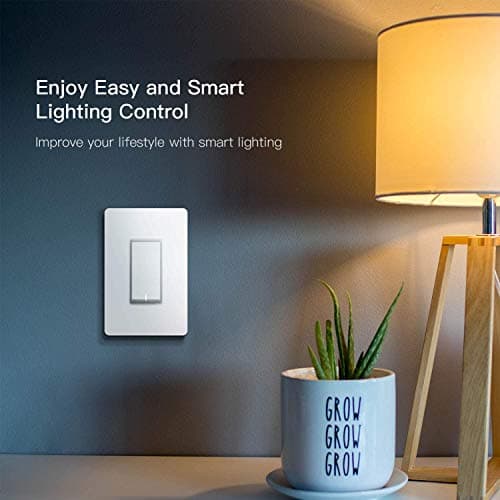 TREATLIFE Smart Light Switch Single Pole Works with Alexa, Google Home and SmartThings, 2.4GHz WiFi Timer Smart Switch, Neutral Wire Required, No Hub Required, FCC Listed, 4 Pack 6