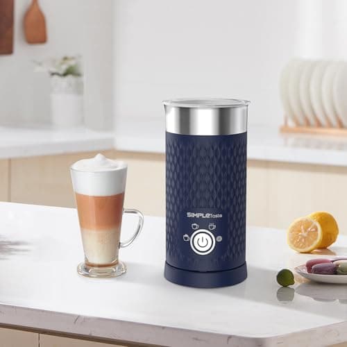 SIMPLETASTE Milk Frother, 4-in-1 Electric Milk Steamer, Automatic Warm and Cold Foam Maker and Milk Warmer for Latte, Cappuccinos, Macchiato 5