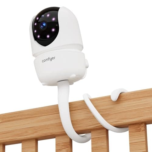 Comfyer Baby Monitor Mount for BM01, 16.5 Inch Flexible Arm Bracket, Stable Camera Holder Attaches to Crib, No Tools or Wall Damage