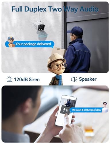 FOSCAM 3K 5MP Security Cameras Wireless Outdoor, 5GHz&2.4GHz WiFi Camera for Home Security, 120° FoV Outside Surveillance Cam, AI Human/Vehicle Detection, 66FT Color Night Vision, 120dB Siren, IP66 6