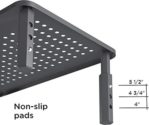 EVOOMI Monitor Stand Riser - Upgraded for Faster Productivity - Anti-Skid, HD Hexagonal Steel - Free Cable Ties - Computer Stand - Laptop, Desktop, Printer, iMac (Simple) 5
