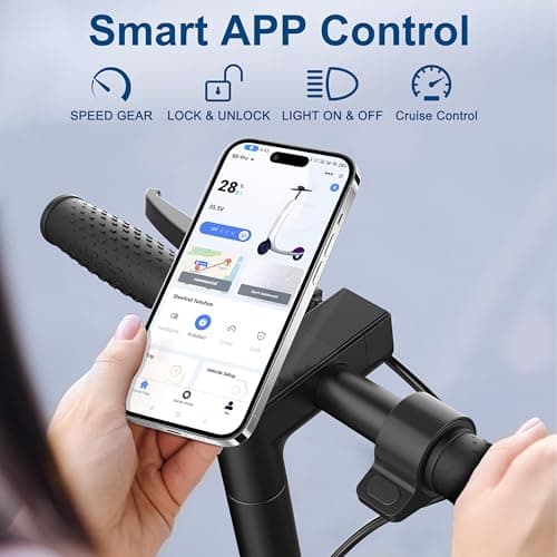 VOLPAM Electric Scooter, Max Speed 19/21MPH, Up to 23-28 Miles Range, 500W/350WMotor Adult E-Scooter, Foldable Scooter with Dual Braking, Smart APP 5