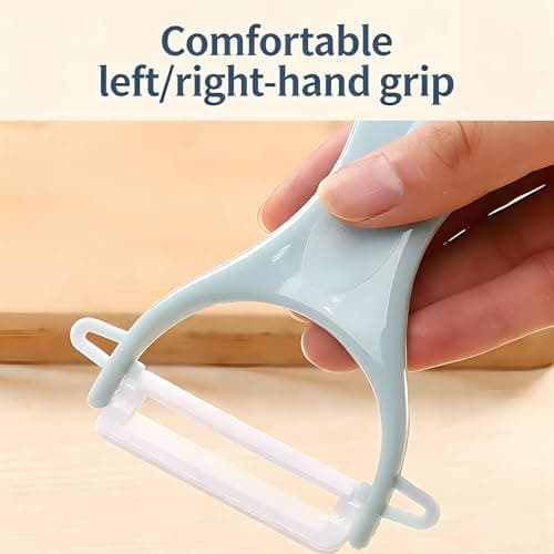 2-Pack Ceramic Y-Peeler Set - Sharp Rust-Proof Vegetable & Fruit Peelers, Blue 9