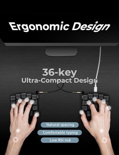 YIVU wired split mechanical keyboard 40% layout 3*5 orthogonal layout PBT keycaps ergonomic Support QMK/VIAL key remapping Hot-swappable RGB gaming keyboard Pre-lubricated linear switches Smooth feel 6