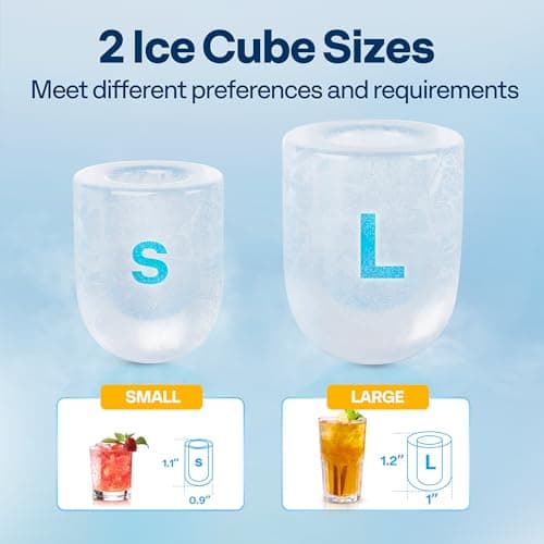 VIVOHOME Electric Portable Compact Countertop Automatic Ice Cube Maker Machine with Hand Scoop and Self Cleaning Function 26lbs/Day Silver 5