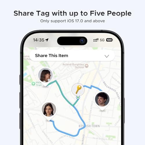 UGREEN FineTrack Air Tracker Tags(iOS Only), 2-Year Replaceable Battery Bluetooth Tracker Compatible with Apple Find My, Item Finder Smart Tag for Keys, Luggage, Wallet - [Apple MFi Certified] 6