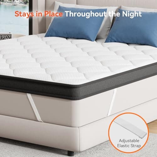 MIGHTYPIGGY 3 Inch Multi-Layer Memory Foam Mattress Topper Full, High Density Gel Foam Bed Toppers with Cooling Pillowtop for Back Pain Relief, Medium Firm Mattress Pad for Comfort Body Support 7