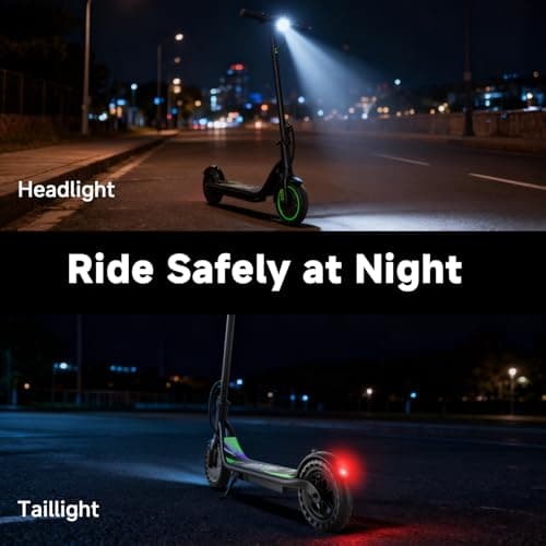 VOLPAM Electric Scooter, 350W/500W Powerful Motor, 8.5"/10" Solid Tires, 19/21Mph, 28/23/21/16 Miles Max Range, Dual Braking 8