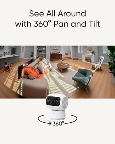 eufy Security Indoor Cam E220, Pan & Tilt Indoor Cam S350, Dual Cameras, 4K UHD Resolution Security Camera with 8× Zoom and 360° PTZ 8