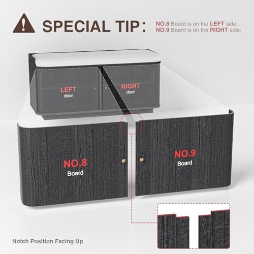 AKMAKM 39.4" Shoe Storage Bench Dark Grey | Entryway Storage Bench with Sliding Doors, Padded Cushion & 5 Metal Wall Hooks for Hallway, Living Room 9