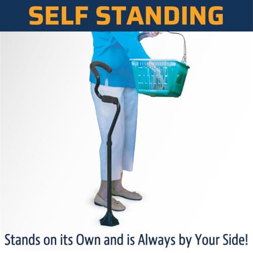 StrongArm Comfort Cane + Self Standing Lightweight Adjustable Walking Cane + Stabilizes Wrist & Provides Extra Support & Stability + Ergonomic Forearm Grip + Canes for Men & Women 5