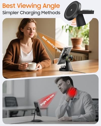 Magnetic Wireless Charger for Samsung, 3 in 1 Charging Station Compatible with MagSafe Samsung Charger for Galaxy S26 Ultra S25 Z Fold7/Flip7, Watch Charger Stand for Galaxy Watch Ultra 8 7, for Buds 5