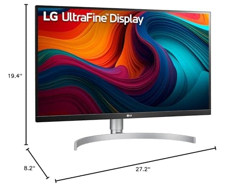 LG 27UN850-W Ultrafine Computer Monitor 27-Inch UHD 4K UHD 2160p IPS with VESA DisplayHDR 400 AMD FreeSync and USB-C - White/Silver 15
