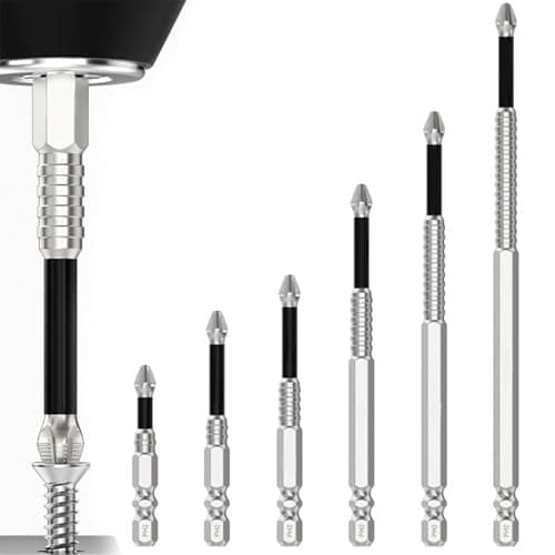 High Magnetic Screwdriver Drill Bit Set, Strong Magnetic Durability Screwdriver Drill Bit Set, Universal Anti-Slip Magnetic Electric Screwdriver Set, 25 50 65 70 75 90 100 120 150mm (6PC)