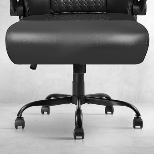VITESSE Executive Office Chair,Heavy Duty Chair with Flip up Armrest,Ergonomic High Back Computer Gaming Chairs Home Office 400lbs, Big and Tall Office Chair with Lumbar Support（Black） 5