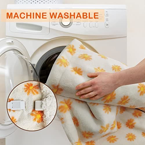 Heated Blanket Electric Throw Blanket- Ultra Soft Cozy Sherpa Heating Blanket,50" x 60" Fast Heating Blanket, 12 Heating Levels & 1-24h Auto-Off, Machine Washable, for Home Office, Blue 7