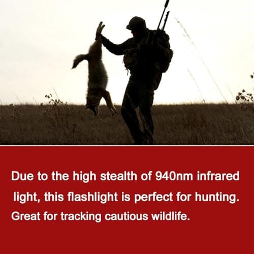 Souyos 940nm Infrared Light Flashlight Zoomable IR Illuminator Work with Night Vision Gear for Hunting 3
